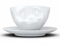 FIFTYEIGHT PRODUCTS / Tassen / Kaffeetasse „Lecker (Porzellan, 200 ml, weiß,...