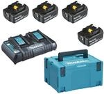 Makita - 198091-4 - Startset LXT DC18RD + 4X BL1860B