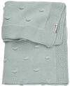 MEYCO Babydecke 75x100cm gestrickt Kuscheldecke Knots Stone Green