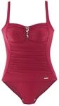 Lascana Damen Badeanzug mit Pailletten, feminin