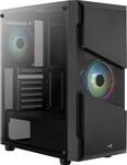 Aerocool Menace Saturn RGB Tower-Geh&auml;use, schwarz, Tempered Glass