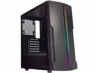 Xilence Xilent Blade X512.RGB Gaming PC Gehäuse, RGB ATX Midi Tower, grau/schwarz