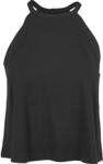 Urban Classics Damen Oberteil Ladies Asymmetric Longsleeve T-Shirt, Schwarz (Black