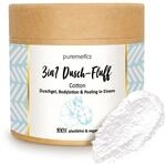 puremetics 3in1 Dusch-Fluff Cotton mit Zuckerpeeling, 250g Duschgel, Peeling und