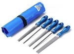 PFERD TOOLS Werkstattfeilen-Set in PVC-Rolltasche, 5 Feilen, 200mm, 11800520 -...