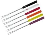 Spring 2690260606 Fleischfondue-Gabeln Basic bunt 6 St&uuml;ck, Edelstahl, silber, 1,8 x