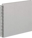 walther design Fotoalbum grau 30 x 30 cm Spiralalbum Leinen, Cloth SA-510-D