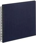 walther design Fotoalbum dunkelblau 30 x 30 cm Spiralalbum Leinen, Cloth SA-510-U