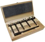 Black Shark Pro Forstnerbohrer Set 6 tlg., &Oslash; 35-40-50-60-68 mm, L&auml;nge 90 mm,...