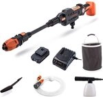 Yard Force AquaJet Akku-Hochdruckreiniger LW C02 f&uuml;r Bew&auml;sserung, 20V / 2,5 Ah,