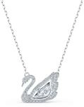 Swarovski Swan Halskette, Schwan, Weiss, Rhodiniert