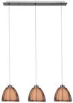 Brilliant Lampe Relax Pendelleuchte 3flg bronze/chrom | 3x A60, E27, 60W, g.f.