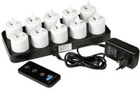 DUNI Led Set Moving Flame warm white 10 St&uuml;ck wiederaufladbar 192536