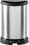 Curver Deco Bin METALLIC'S 20L mit Pedal und Inneneimer, aus Kunststoff