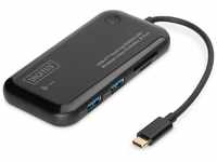 DIGITUS USB-C Docking-Station - 8-Port - Mit 2-teiligem Wireless Video-Extender...
