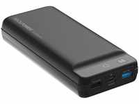 RealPower PB-30k PD Powerbank Mobiles Ladegerät mit 30000mAh, 2 USB Ports,...