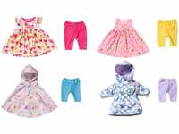 BABY born 4 Jahreszeiten Outfit Set mit 2 Kleidern, 4 Hosen, Regencape und
