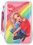 Depesche 11049 TOPModel - Gef&uuml;llte 3-fach Federtasche im Cherry Bomb Holo Design,