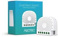 Aeotec Dual Nano Switch mit Energiemessfunktion | 2-fach Z-Wave Unterputz