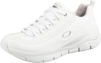 Skechers Damen Arch Fit Citi Drive Sneakers, White Leather Silver White Trim, 37.5 EU