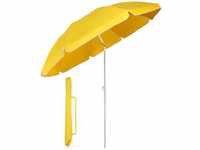 Sekey® 160 cm Sonnenschirm| Strandschirm mit Schutzhülle für Balkon Garten &