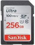 SanDisk Ultra 256 GB SDHC-Speicherkarte mit bis zu 100 MB / s, Klasse 10 UHS-I