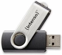 Intenso Basic Line 8 GB USB-Stick USB 2 silber/schwarz | Mobiler 8 GB USB