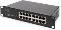DIGITUS Gigabit Ethernet Netzwerk-Switch &ndash; 10 Zoll 1 HE &ndash; 16 Ports RJ45 &ndash; 1