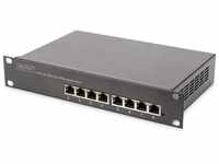 DIGITUS Gigabit Ethernet PoE+ Switch - 10 Zoll - 8 Ports - L2+ Managed - IEEE 802.3at