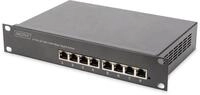 DIGITUS Gigabit Ethernet PoE+ Switch - 10 Zoll - 8 Ports - L2+ Managed - IEEE 802.3at