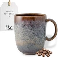 like. by Villeroy & Boch - Lave beige Becher mit Henkel, 400 ml, elegante...