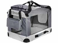 CADOCA® Hundebox Hundetransportbox faltbar robust S 50x34x36cm atmungsaktiv