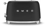 Smeg, 2x2 TSF01BLMEU -Toaster, 2 Schlitze f&uuml;r 2 Scheiben, 6 Vergoldungsniveaus,