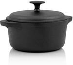 BBQ-Toro Gusseisen Cocotte | 4 Liter, &Oslash; 22,5 cm | schwarz, rund | Br&auml;ter mit Deckel