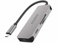 Sitecom CN-406 USB-C Hub & Card Reader | USB-C auf 2X USB-C + Micro-SD +