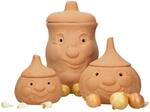 MamboCat Terracotta Tont&ouml;pfe Vorratsdosen-Set Kartoffel Zwiebel Knoblauch T&ouml;pfe Set