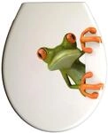 ADOB Klodeckel mit Motiv (Frosch) &ndash; WC Sitz Absenkautomatik &ndash;...