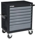 STIER Werkstattwagen Black-Edition, unbest&uuml;ckt, Werkzeugwagen, Montagewagen,...