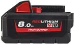 Batterie M18 HB8 18V 8AH High -Output Red Lithium Milwaukee - 4932471070
