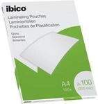 Ibico Laminierfolien A4 200 Mikron (2 x 100 mic), 100 St&uuml;ck, Gl&auml;nzende