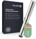 KLUDI-X1 Design Stabhandbrause (Chrom), 20 cm L&auml;nge, Anti-Kalk, 1 Strahlart,...