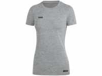 JAKO Damen T-Shirt Premium Basics, grau meliert, 40, 6129
