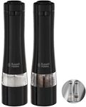 Russell Hobbs Salz und Pfeffer M&uuml;hle elektrisch [2er Set] Schwarz (Keramikmahlwerk