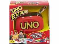 Mattel Games UNO Extreme!, Uno Kartenspiel für die Familie, mit Kartenwerfer,