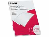Ibico Laminierfolien A3 125 mic, 100 Stück, glänzende Heißlaminierfolien,
