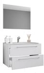 VCM 3-TLG. Waschplatz Waschtisch | Waschbecken Unterschrank Breite 80 cm | Badm&ouml;bel