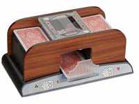 Relaxdays Automatischer Kartenmischer, 2 Sets batteriebetriebene Rommy-Poker-Karten,