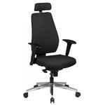 FineBuy B&uuml;rostuhl FB41700 Schreibtischstuhl Stoff Schwarz Chefsessel Modern,