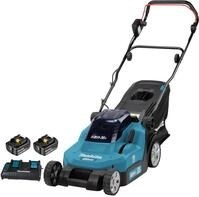 Makita DLM382PM2 Akku-Rasenm&auml;her 2x18 V / 4,0 Ah, 2 Akkus + Doppelladeger&auml;t