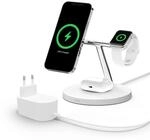 Belkin BoostCharge PRO 3-in-1-Wireless-Ladeger&auml;t mit MagSafe f&uuml;r iPhone 13 + Apple